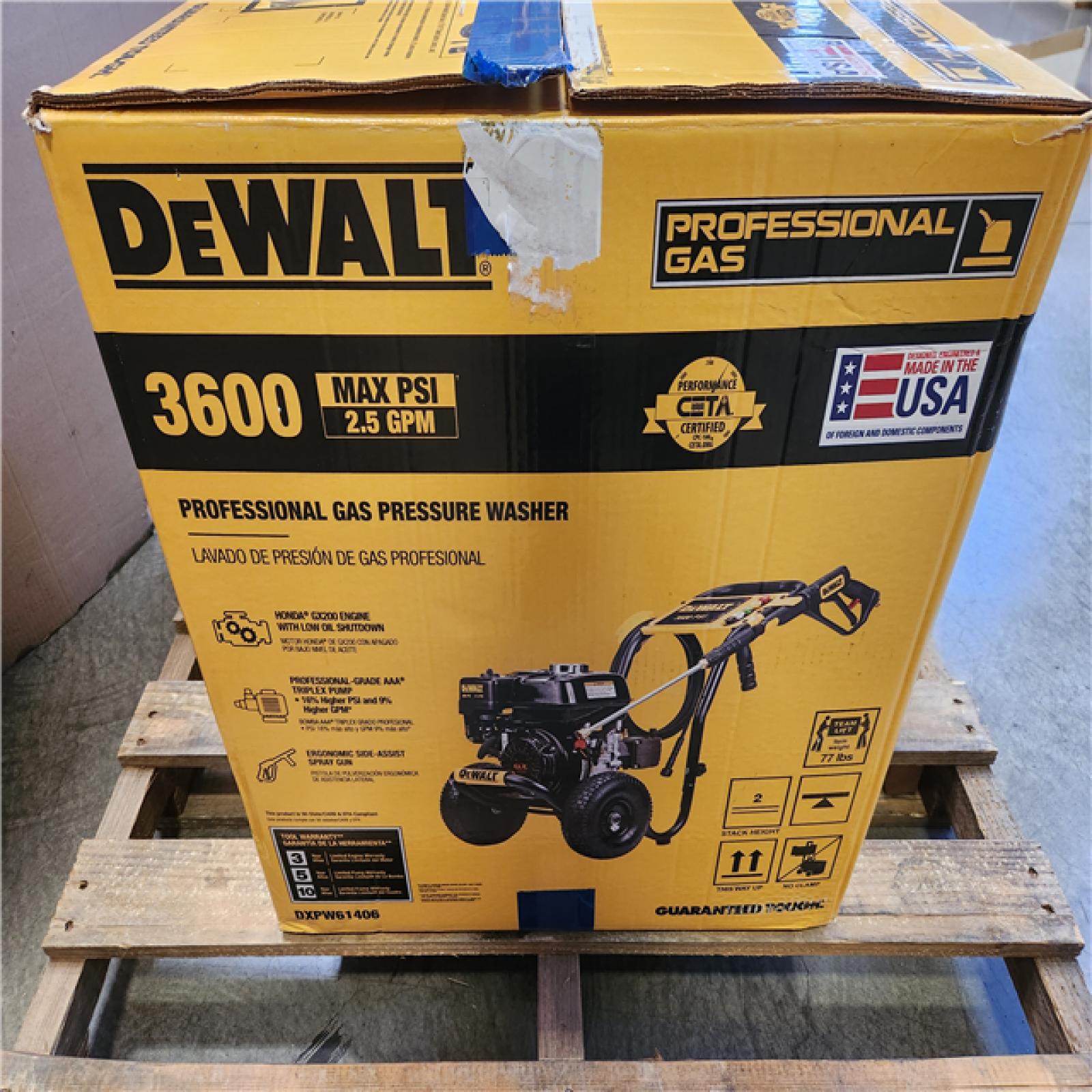 Phoenix DEWALT 3600 PSI 2.5 GPM Gas Pressure Washer with Honda GX200 Engine  Heavy-Duty Commercial Cold Water Power Cleaner