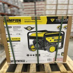 DALLAS LOCATION- NEW!- Champion 15 000/12 000-Watt Electric Start Tri-Fuel Portable Generator