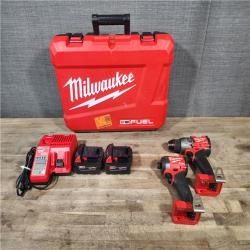 HOUSTON LOCATION - AS-IS MILWAUKEE FUEL 18V Lithium-Ion Brushless Cordless Hammer Drill and Impact Driver Combo Kit