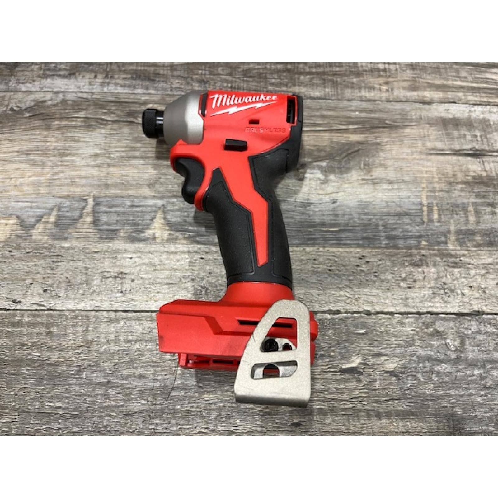 AS-IS Milwaukee 18-Volt Lithium-Ion Compact Brushless Cordless 1/4 in. Impact Driver Kit