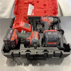 AS-IS - MILWAUKEE FUEL 18V Lithium-Ion Brushless Cordless Hammer Drill and Impact Driver Combo Kit