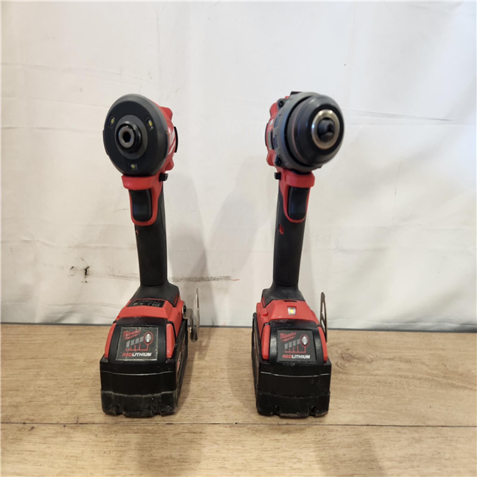 AS-IS- Milwaukee FUEL 18V Lithium-Ion Brushless Cordless Hammer Drill and Impact Driver Combo Kit