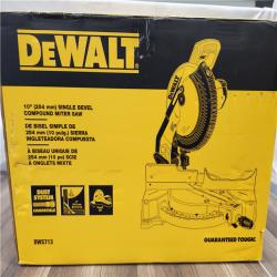 AS-IS- DEWALT 15 Amp Corded 10 in. Compound Single Bevel Miter Saw