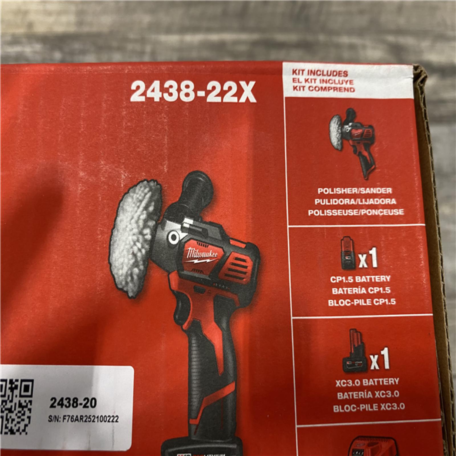 NEW - Milwaukee 12V Lithium-Ion Cordless Variable Speed Polisher/Sander Kit