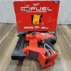 AS-IS MILWAUKEE M18 FUEL 18-Volt Lithium-Ion Brushless Cordless 18-Gauge 1/4 in. Narrow Crown Stapler (Tool-Only)