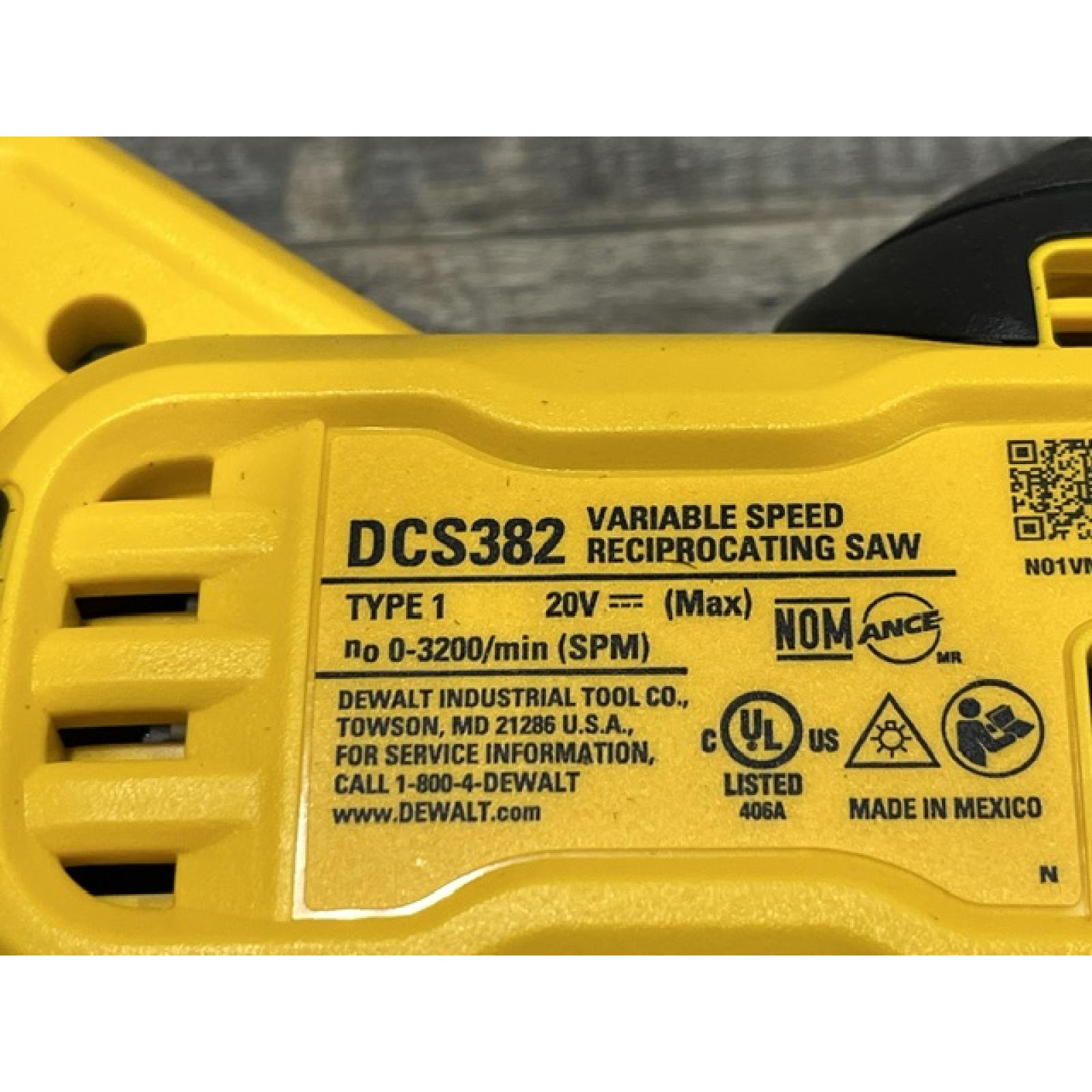 AS-IS DEWALT 20V MAX Cordless Brushless Reciprocating Saw (Tool Only)
