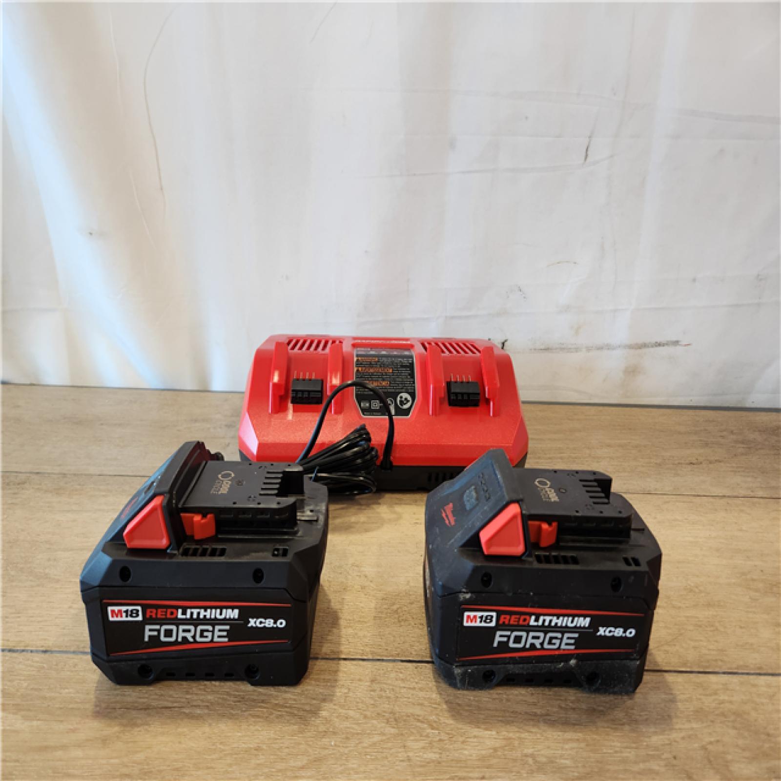 AS-IS-  Kit with Two XC 8.0 Ah Battery and Dual Bay Rapid Charger