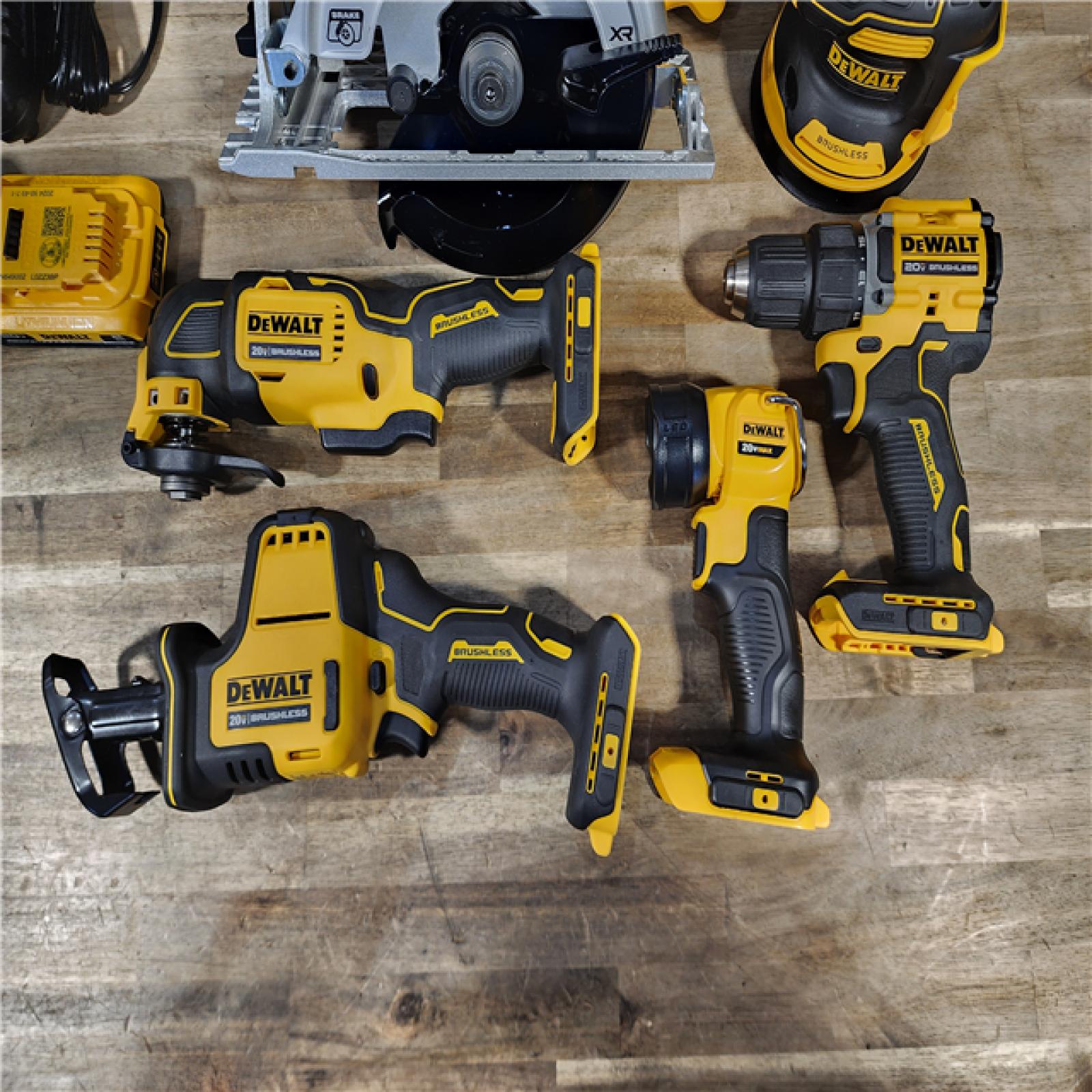 HOUSTON LOCATION - AS-IS DEWALT 20-Volt MAX Lithium-Ion Cordless 6-Tool Combo Kit with 2.0 Ah Battery, 5.0 Ah Battery and Charger