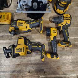 HOUSTON LOCATION - AS-IS DEWALT 20-Volt MAX Lithium-Ion Cordless 6-Tool Combo Kit with 2.0 Ah Battery, 5.0 Ah Battery and Charger