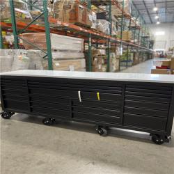 DALLAS LOCATION- AS-IS HUSKY  96 IN. W x 24 IN. MATTE BLACK MOBILE WORKBENCH