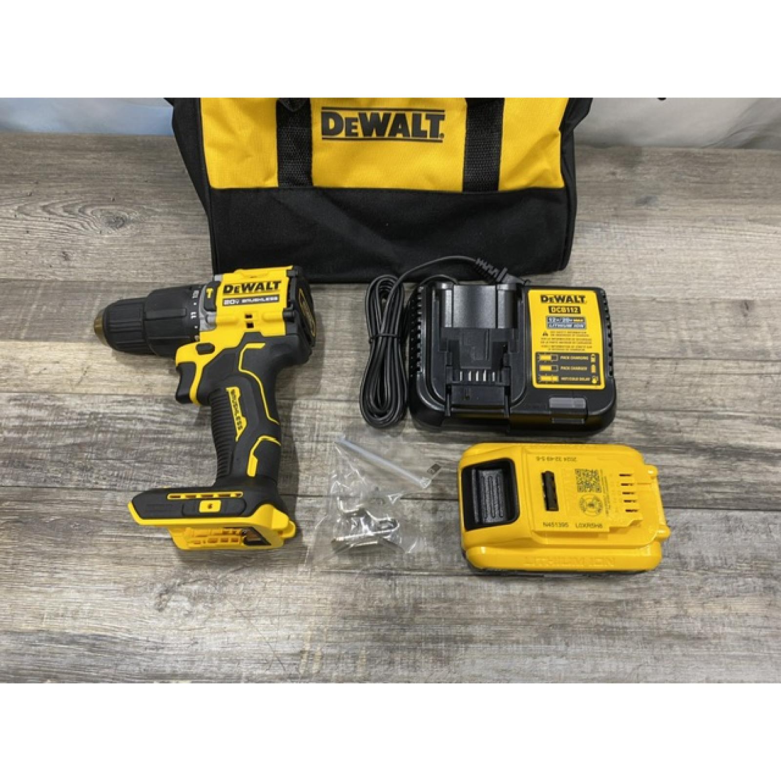 AS-IS DEWALT ATOMIC 20V Cordless 1/2 in. Compact Hammer Drill Kit