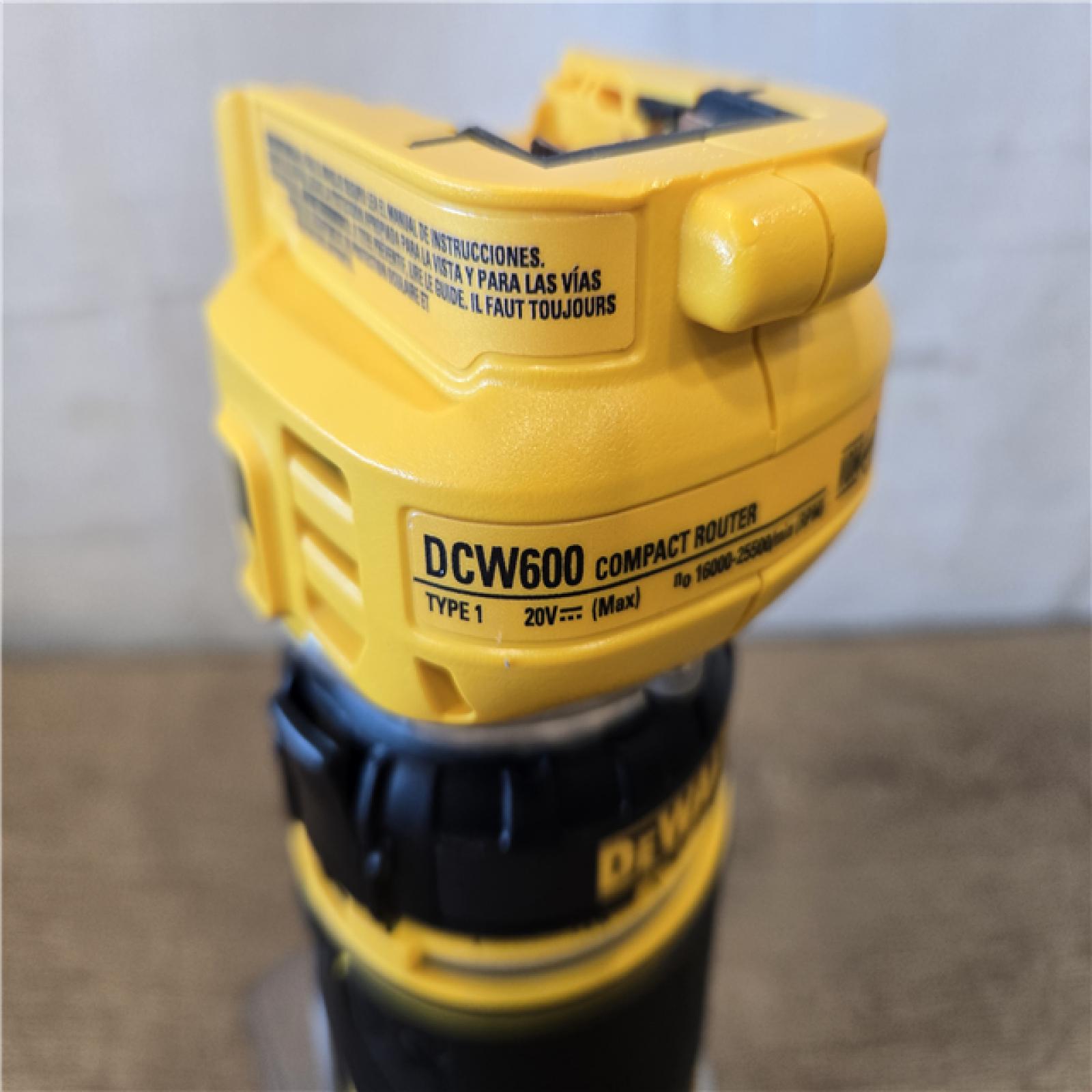 AS-IS DEWALT 20V MAX XR Cordless Fixed Base Compact Router (Tool Only)