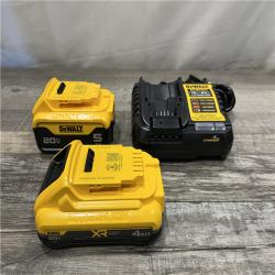 AS-IS DEWALT 20V MAX Lithium-Ion Starter Kit with 4.0 Ah and 5.0 Ah Batteries and Charger