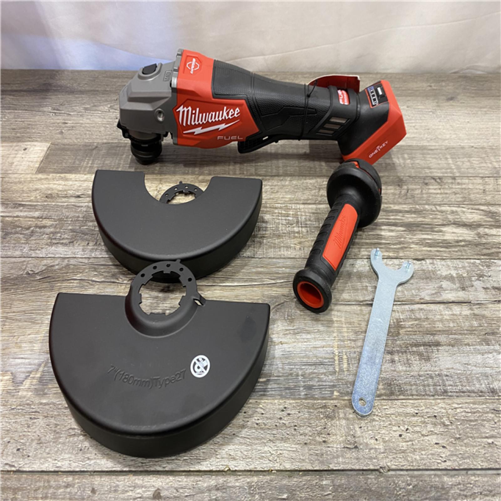AS-IS Milwaukee FUEL 18-Volt Lithium-Ion Brushless Cordless 7 in. Braking Grinder with Variable Speed and Paddle Switch (Tool-Only)
