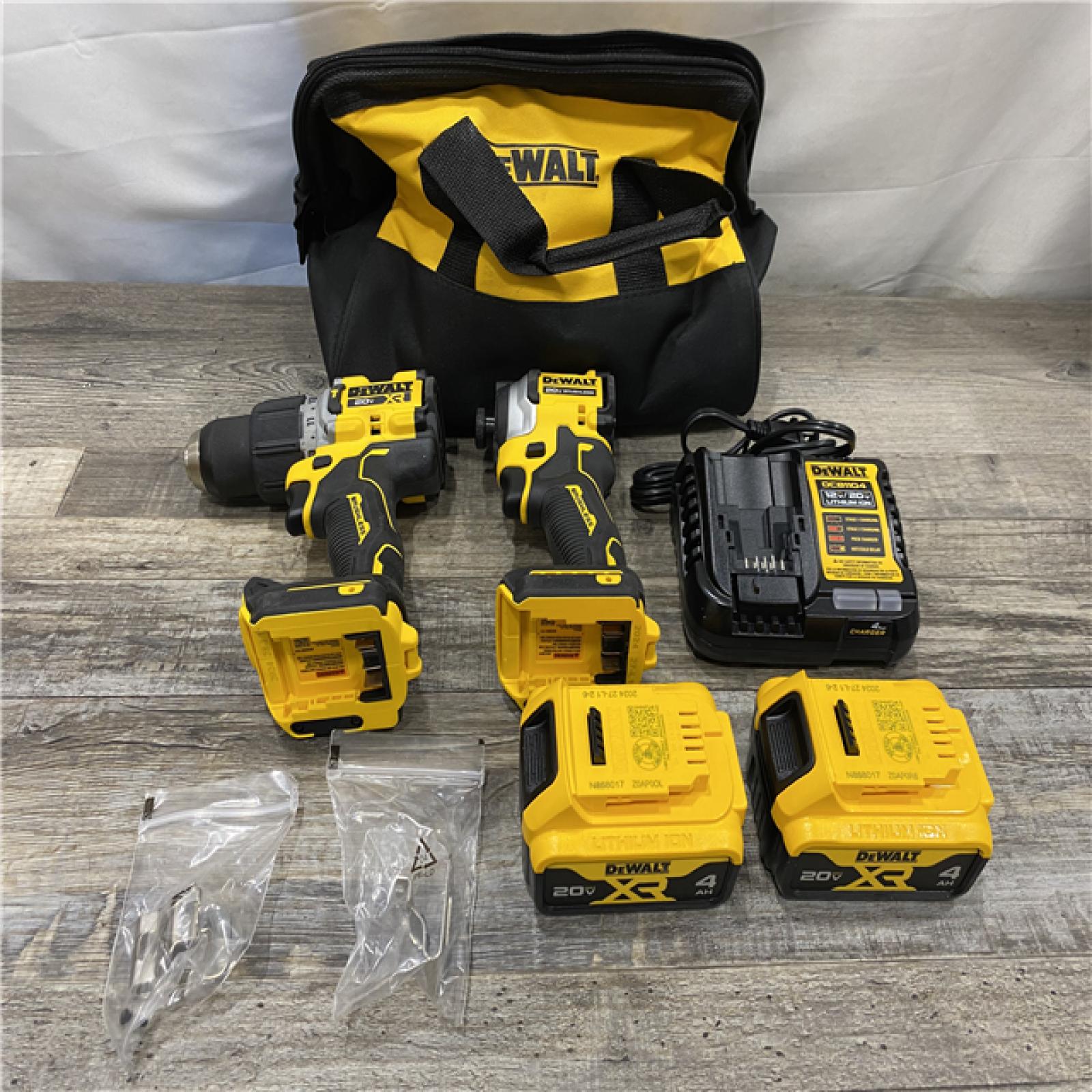AS-IS DEWALT 20V MAX XR Hammer Drill and ATOMIC Impact Driver 2 Tool Cordless Combo Kit