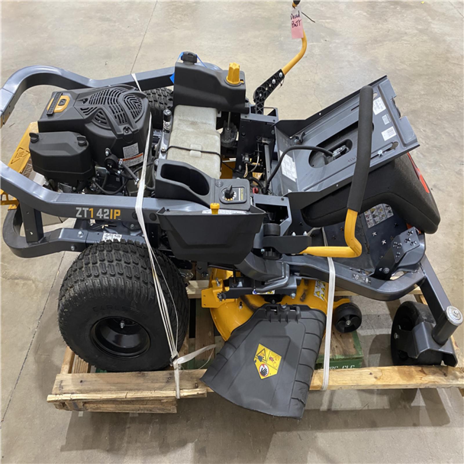 Houston Location - AS-IS Outdoor Power Equipment CUB CADET ZT1 42IP SIT DOWN MOWER