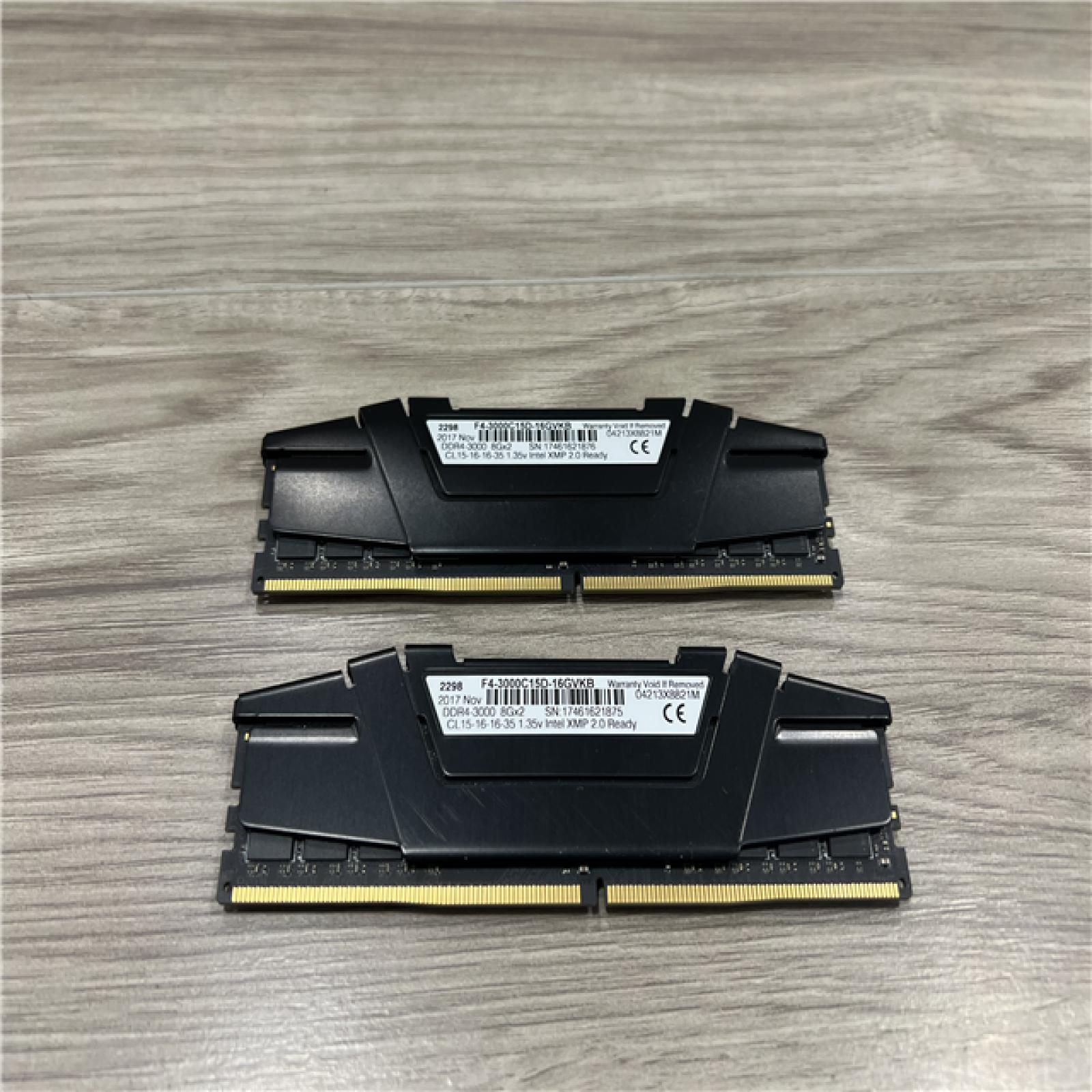 AS-IS G. SKILL Ripjaws V Series 16GB (2 X 8GB) 288-Pin DDR4 SDRAM DDR4 3000 (PC4 24000) Desktop Memory Model F4-3000C15D-16GVKB