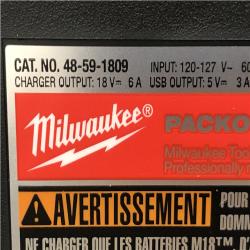 AS-IS Milwaukee 18V Lithium-Ion PACKOUT 6-Port Rapid Charger