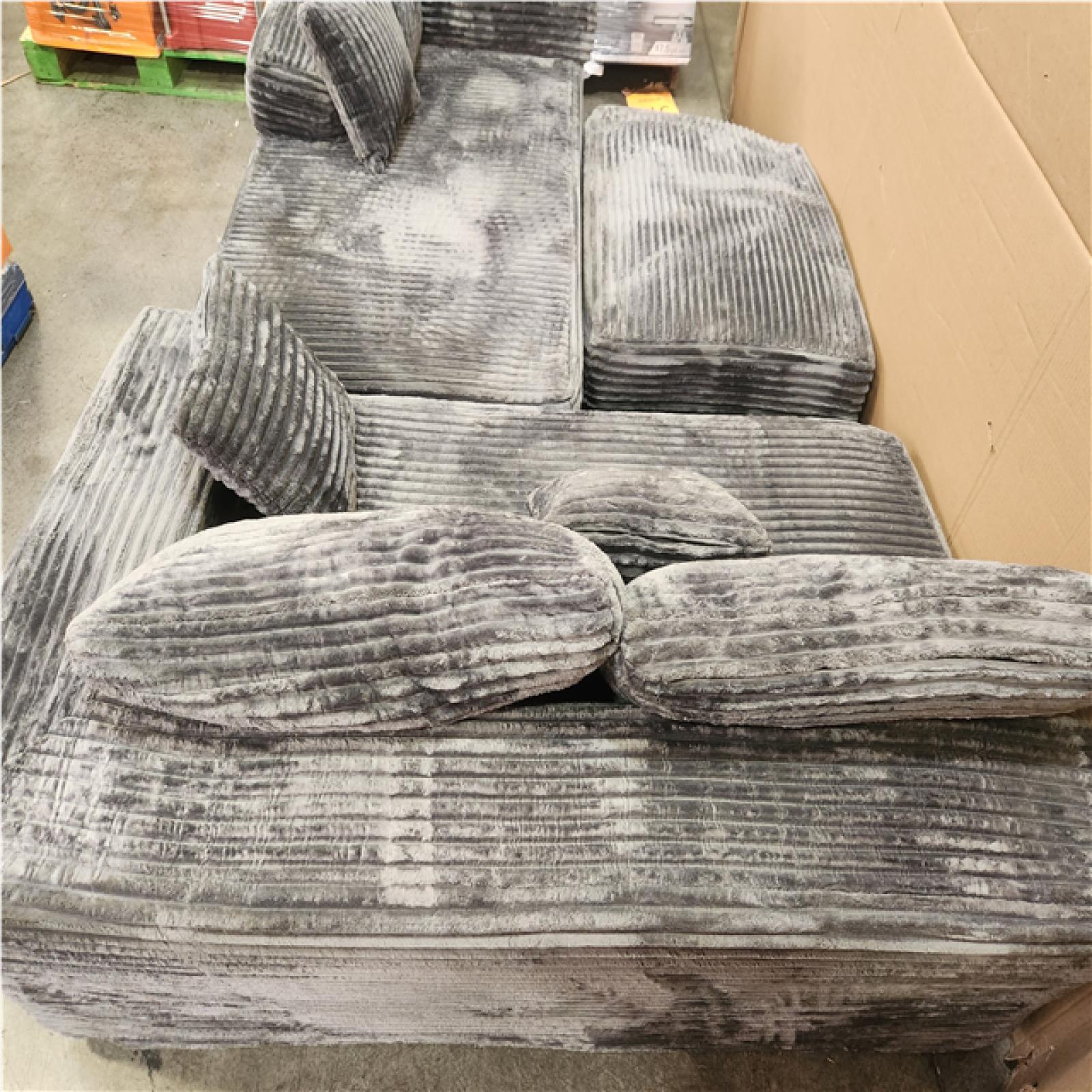 Phoenix NEW Modular L-Shaped 3-Piece Grey Sofa