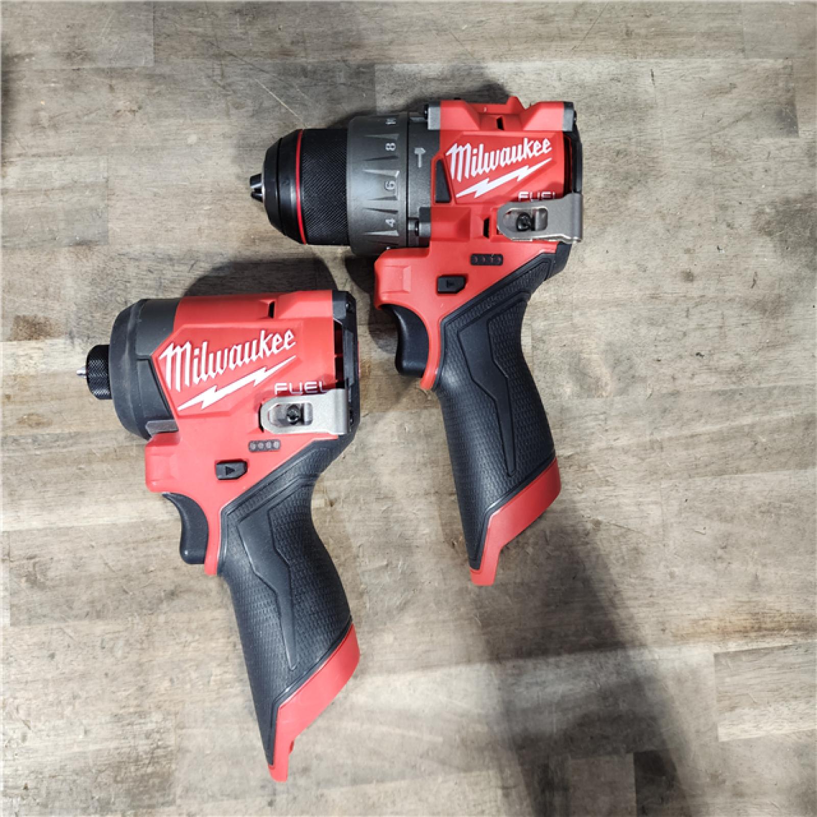 HOUSTON LOCATION - AS-IS Milwaukee 3497-22 12V Brushless Hammer Drill and Impact Driver Combo Kit