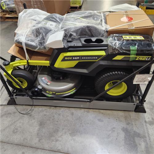 Dallas Location - NEW-  RYOBI 80V HP Brushless 42 in. Battery Electric Cordless Zero Turn Riding Mower (2) 80V Batteries (2) 40V Batteries and Charger