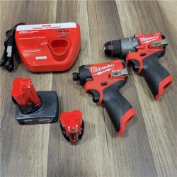 AS-IS Milwaukee  12V Brushless Hammer Drill and Impact Driver Combo Kit