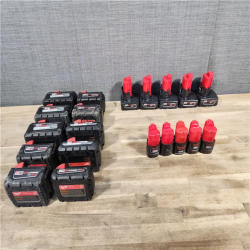 HOUSTON LOCATION - AS-IS MILWAUKEE BATTERY PACK QTY - 20