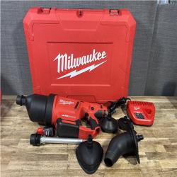 Houston Location AS-IS Milwaukee 12-Volt Lithium-Ion Cordless Drain Cleaning Airsnake Air Gun Kit
