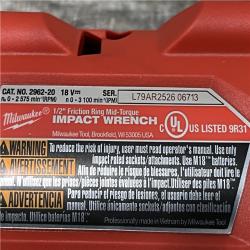 AS-IS Milwaukee FUEL 18V Cordless Mid Torque 1/2 in. Impact Wrench w/ 12 FUEL 3/8 in. Ratchet Combo Kit