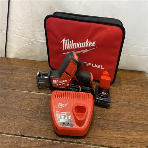 AS-IS Milwaukee M12 FUEL 12-Volt Lithium-Ion Brushless Cordless HACKZALL Reciprocating Saw Kit W/ Free M12 2.0Ah Compact Battery