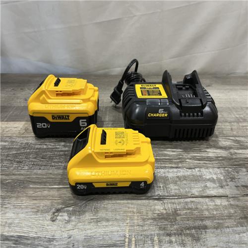 AS-IS DEWALT 20V MAX Lithium-Ion 6.0Ah and 4.0Ah Battery and Charger Starter Kit