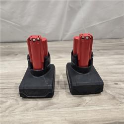 AS-IS Milwaukee M12 12V Lithium-Ion XC High Output 5.0 Ah Battery Pack (2-Pack) Starter Kit