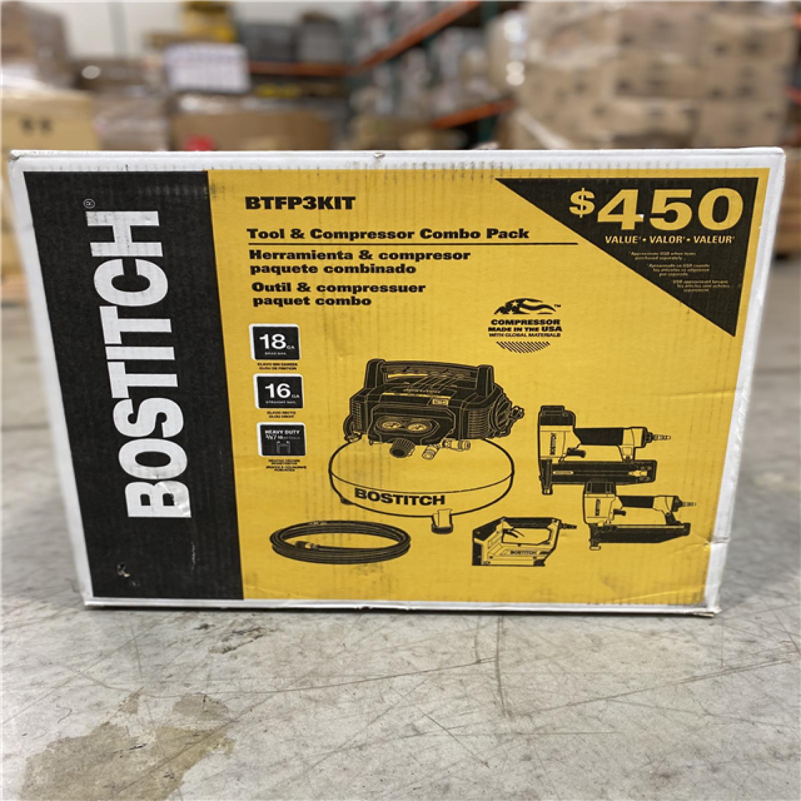 Dallas BOSTITCH 6 Gal. Portable Electric Air Compressor with 16-Gauge  18-Gauge and 23-Gauge Nailer 3 Tool Combo Kit