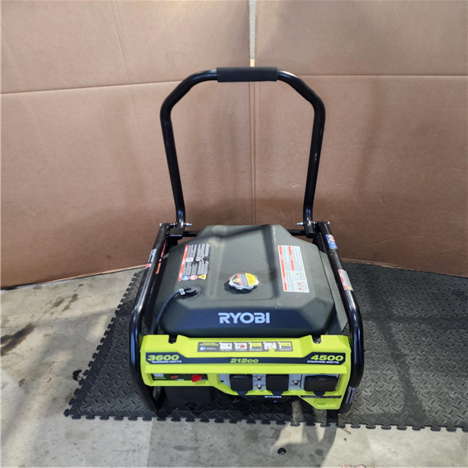 HOUSTON LOCATION - AS-IS RYOBI Carb Compliant Recoil Start Gasoline Powered Portable Generator with CO Shutdown Sensor