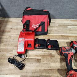 HOUSTON LOCATION - AS - IS Milwaukee 18V Lithium-Ion Cordless Drill Driver/Impact Driver Combo Kit