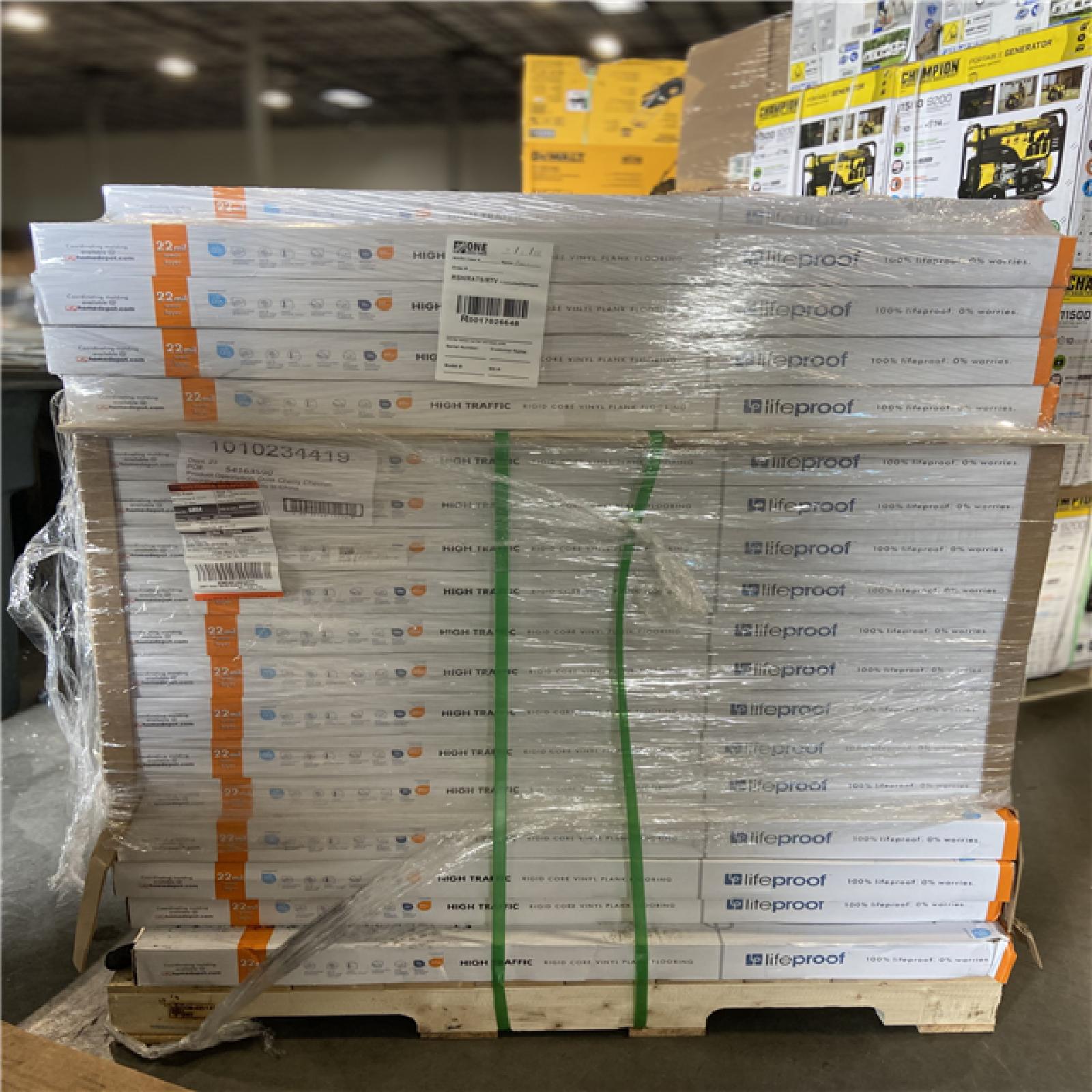 DALLAS LOCATION -  Lifeproof Chevron Dusk Cherry 22 MIL x 12 in. W x 28 in. L Click Lock Waterproof Luxury Vinyl Plank Flooring (18.9 sq. ft./Case) PALLET -( 53 UNITS)