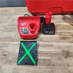 HOUSTON LOCATION - AS-IS (APPEARS LIKE NEW) M12 12-Volt Lithium-Ion Cordless Green 360-Degree Single Plane Laser Level Kit
