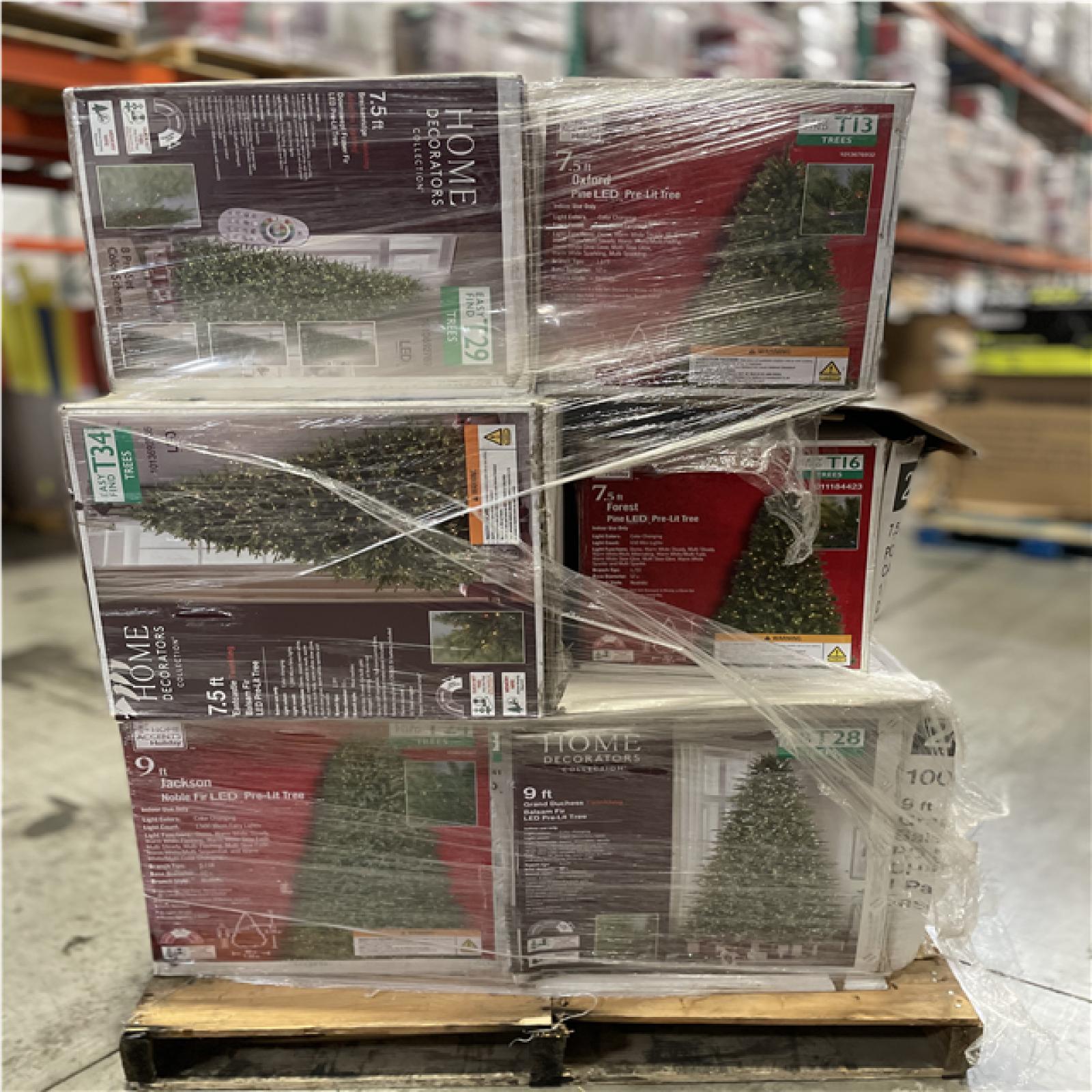 DALLAS LOCATION- AS-IS ASSORTED CHRISTMAS TREES PALLET