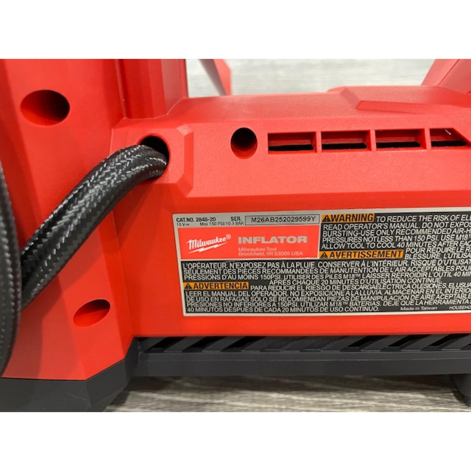 AS-IS Milwaukee 18-Volt Lithium-Ion Cordless Electric Portable Inflator (Tool-Only)