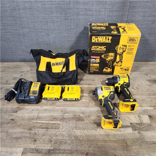 HOUSTON LOCATION - AS-IS Dewalt DCK225D2 20V MAX ATOMIC Compact Cordless Drill Driver and Impact Driver Combo Kit