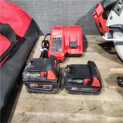 HOUSTON LOCATION - AS-IS Milwaukee M18 18-Volt Lithium-Ion Brushless Cordless Combo Kit (4-Tool) with 2-Batteries  1-Charger and Tool Bag