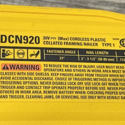 AS-IS DEWALT 20-Volt 21° Cordless Framing Nailer (Tool-Only)