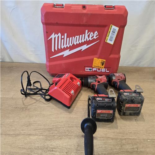 AS-IS Milwaukee FUEL 18V Lithium-Ion Brushless Cordless Hammer Drill and Impact Driver Combo Kit