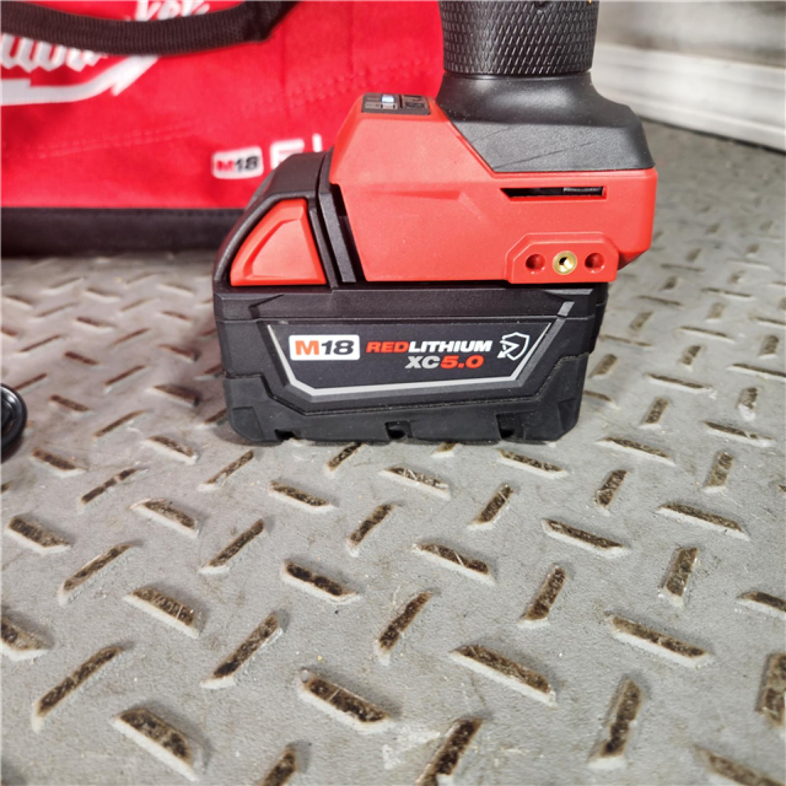 Houston Location - As-Is Milwaukee 2967-21B 18V M18 FUEL 1/2 Brushless Cordless High Torque Wrench W/ Friction Ring Kit 5.0 Ah - Appears IN LIKE NEW Condition