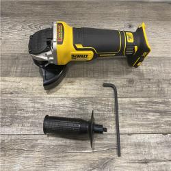 AS-IS DEWALT 20V MAX XR Cordless Brushless 4.5 in. Paddle Switch Small Angle Grinder with Kickback Brake (Tool Only)