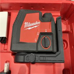 AS-IS Milwaukee Green 100 ft. Cross Line and Plumb Points Rechargeable Laser Level with REDLITHIUM Lithium-Ion