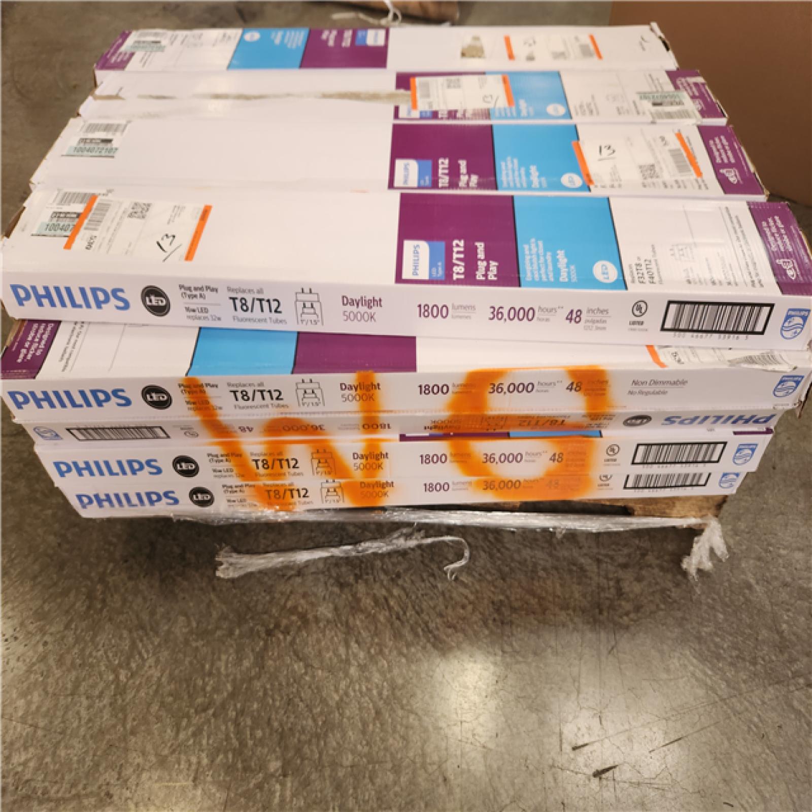 Phoenix Philips 32W T8/40W T12 Equivalent 4 ft. Type A Linear Universal Fit Daylight LED Tube Light Bulb (5000K) (2-Pack) Pallet of 24