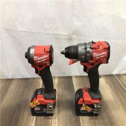 AS-IS Milwaukee FUEL 18V Lithium-Ion Brushless Cordless Hammer Drill and Impact Driver Combo Kit