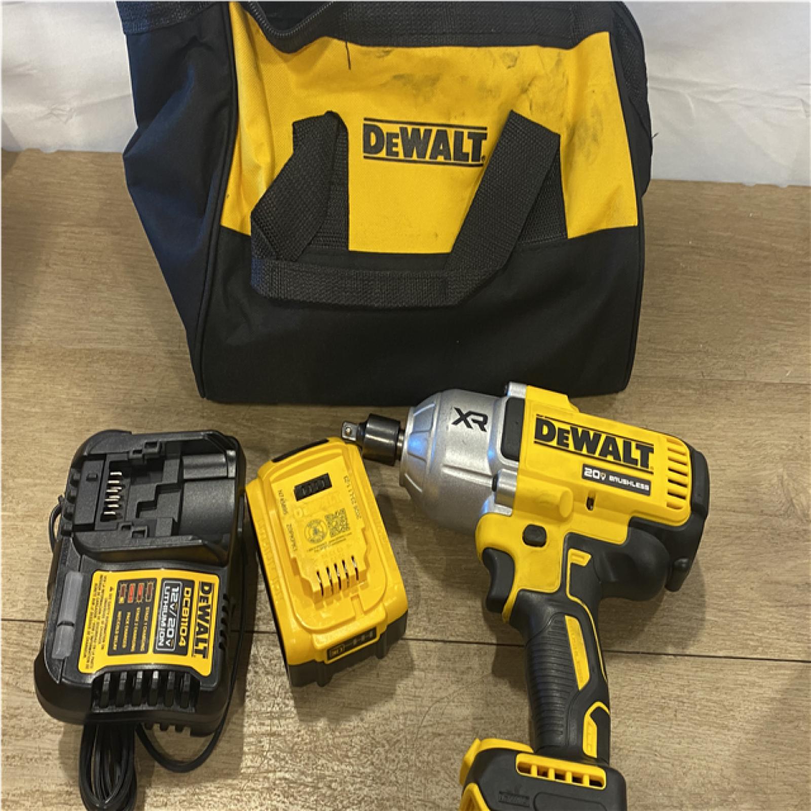 AS-IS DEWALT 20V MAX Lithium-Ion Cordless 1/2 in. Impact Wrench Kit