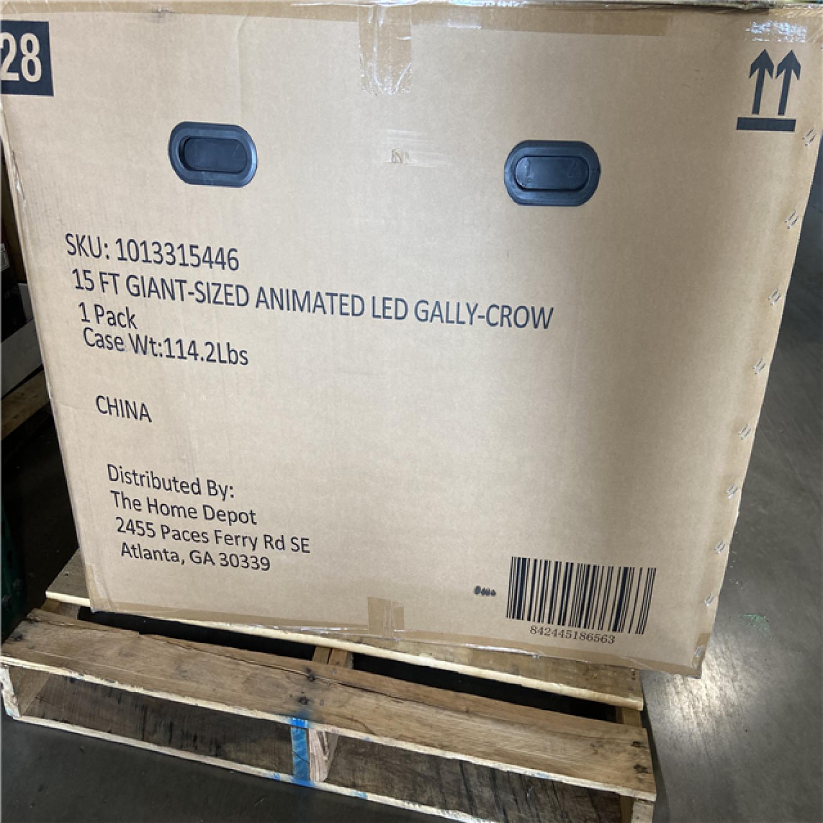 DALLAS LOCATION - Home Accents Holiday 15 ft. Grave & Bones Giant-Sized Animated LED Gally-Crow